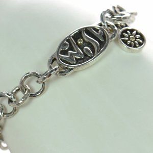 SeidenGang Solid 925 Sterling Silver & 18K Gold "WISH" Bracelet with Charm